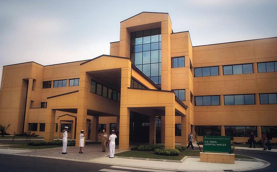 The military will downsize its hospitals in Naples, shown here, as well as in Sigonella and Aviano, turning them into outpatient clinics by fiscal 2019 under a recent Pentagon decision.
