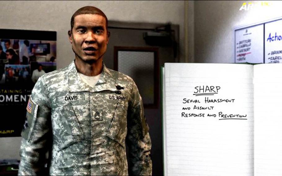The ELITE-SHARP Command Team Trainer is an interactive game-based training tool launched April 1 to coincide with Sexual Assault Prevention Month. The game features animated sexual assault and harassment scenarios that demonstrate correct and incorrect ways to handle such situations.
