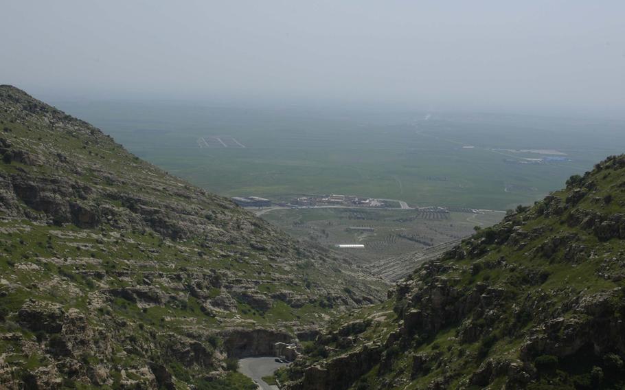 The Sant Hormizd Monastery is perched on the side of a mountain overlooking the Mosul Plain in nothern Iraq.
