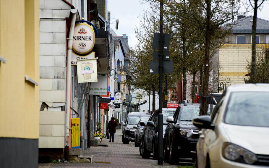 Downtown Baumholder, Germany, a town of approximately 4,000 residents is adjacent to U.S. Army Garrison Baumholder, whcih hosts around 4,600 Americans.