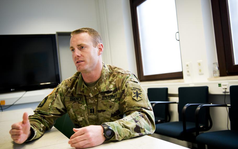 Capt. Ryan Brence, 4th Infantry Division civil affairs operations officer, describes the importance of building relationships with European allied military units and communities for current operations, and ahead of a planned influx of some 5,000 soldiers due to arrive in 2017.