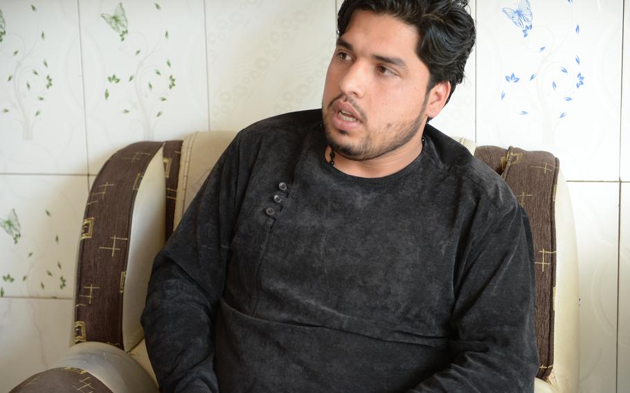 Faisal Hashimi, 22, who sells tiles in downtown Kabul, says he might vote in Afghanistan's parliamentary election if "criminals" were prevented from running for office. He spoke to Stars and Stripes on Monday, April 11, 2016.