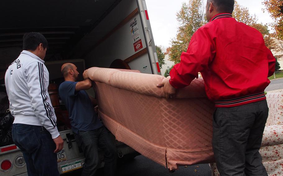 Former U.S Army interpreters deliver furniture and clothing in Maryland to their colleagues who recently arrived in America, most on a special visa program aimed at translators under threat in Afghanistan and Iraq.