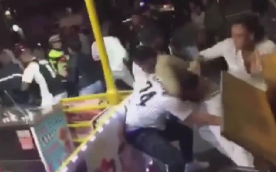 The Army has punished nine soldiers after an early January brawl in Seoul's Itaewon entertainment district, a 2nd Infantry Division spokesman said Tuesday, May 3, 2016.