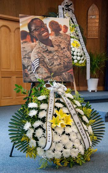 Staff Sgt. Cierra Rogers died May 20, 2016 in Florida from injuries she sustained in April while rescuing a family from a burning building near Osan Air Base, South Korea.   