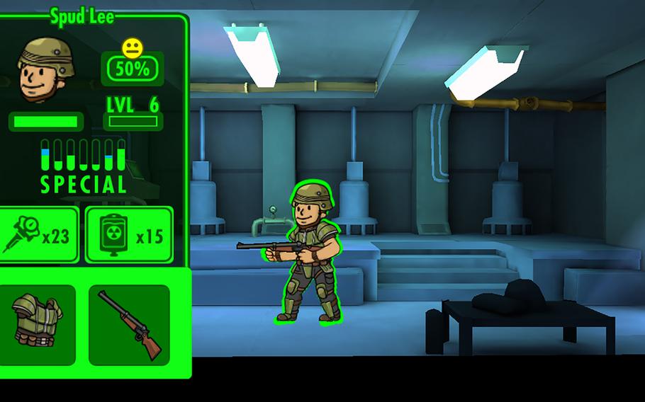 Items in “Fallout Shelter” can be purchased with real currency, but nothing that costs money is necessary to enjoy the free-to-play game.