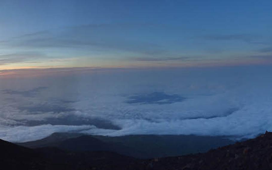 The sunrise as seen from Mount Fuji's eighth station, late last month.