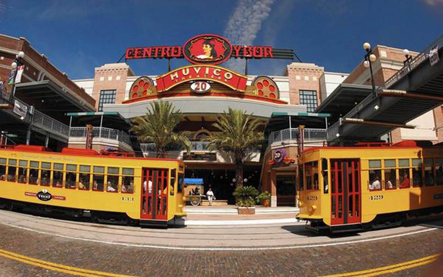 Ybor City (pronounced EE-bor) is a historic district just northeast of downtown Tampa that features brick streets and dozens of bars. 