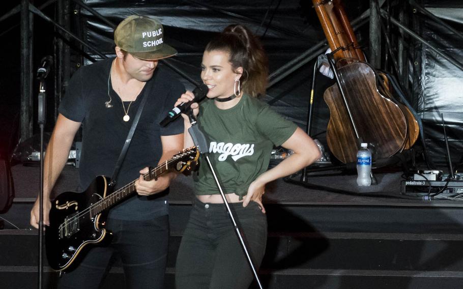 The Band Perry performs at the Marine Corps Air Station Futenma Flight Line Festival, Saturday, Sept. 24, 2016. The country group is best known for its hit single "If I Die Young."