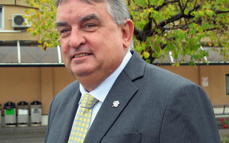 Brian Duffy, commander-in-chief of the Veterans of Foreign Wars, said during a visit to Vicenza, Italy, on Friday, Oct. 14, 2016, that the veterans' service organization was evolving.
