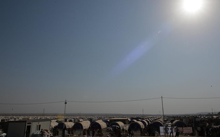 The Khazir displacement camp at Hassan Sham, pictured here on Monday, Nov. 7, 2016, is situated about 20 miles from Mosul, Iraq, along the road that connects the city with Irbil, the capital of the Kurdistan region.