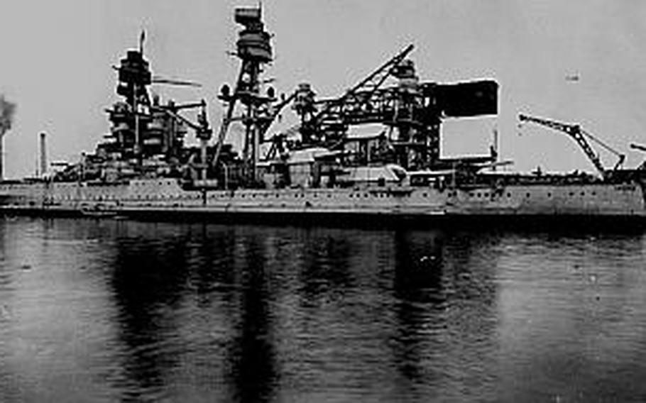 The USS Arizona at Puget Sound on Jan. 18, 1941, a few months after Donald Stratton came aboard as a young sailor. Park Service historians say this is the last known close-up photo of the ship before it was sunk on Dec. 7.