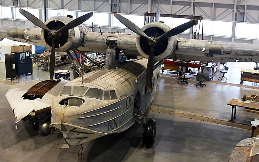 The Sikorsky JRS-1, in the Mary Baker Engen Restoration Hangar at the Smithsonian's Udvar-Hazy Center in Virginia.