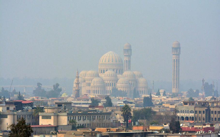 A large mosque, known as "Saddam's Mosque" by locals, in a recently liberated neighborhood of Mosul, Iraq on Saturday, Jan. 21, 2017. 
                Seth Robson/Stars and Stripes