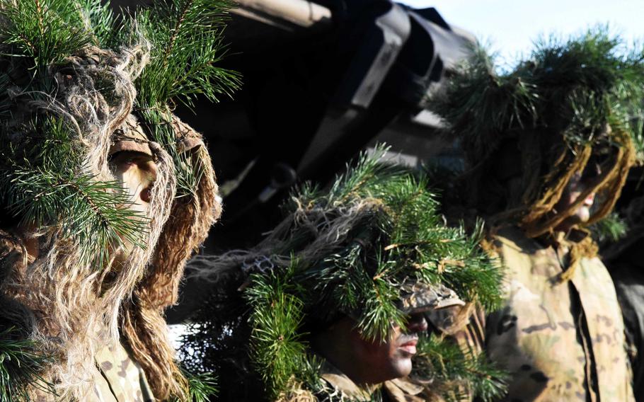 U.S. snipers at the live fire exercise with Polish and American troops in Zagan, Poland, on Monday, Jan. 30, 2017.