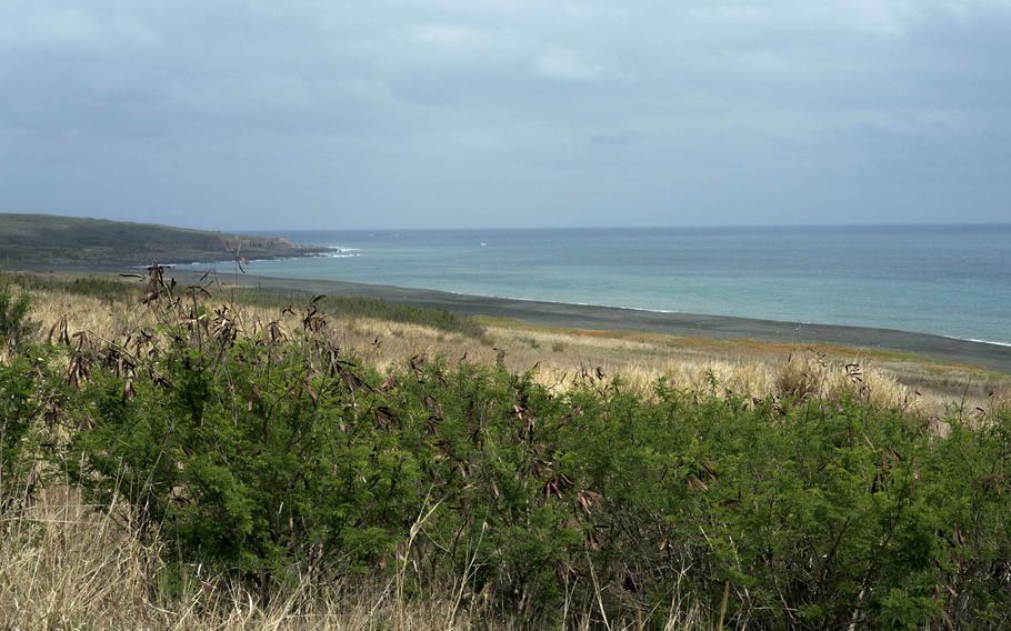 A beach on the Japanese island of Iwo To, site of World War II's Battle of Iwo Jima, is pictured on Saturday, March 25, 2017.