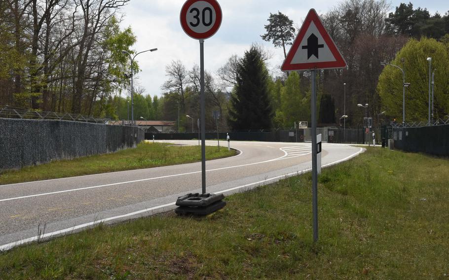 The curve on K25 between Weilerbach and Ramstein Air Base, Germany, where Staff Sgt. Grant Davis was killed on his bicycle more than a year ago. Davis was in the southbound lane, on the right-hand side of the road, traveling towards Ramstein when he was struck by a car driven by Senior Airman Benjamin Hann. Hann was convicted of negligent homicide Wednesday, May 3, 2017, in connection with Davis's death.