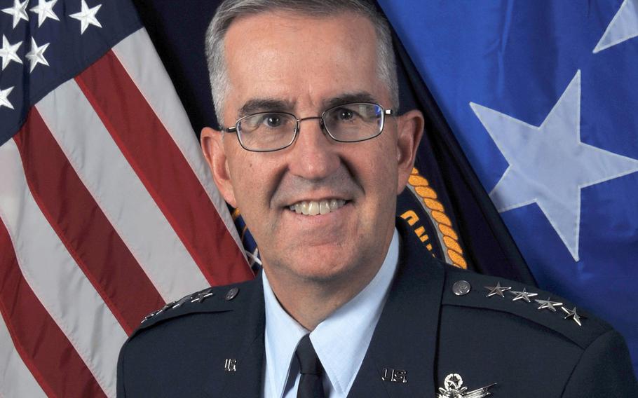 U.S. Air Force Gen. John Hyten, commander of U.S. Strategic Command. In an interview on Sunday, July 9, 2017, Hyten told Stars and Stripes that the U.S. is moving too slow in response to North Korea?s aggressive missile development program.