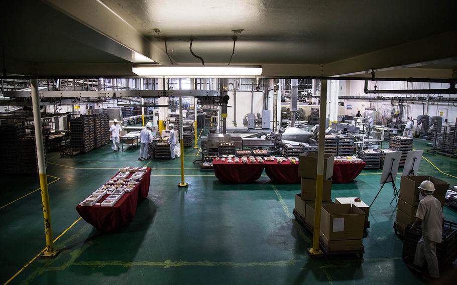 The floor of the Army and Air Forces Exchange Service bakery at Camp Market, South Korea, Tuesday, Dec. 5, 2017.