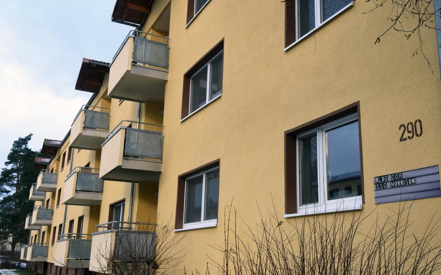 Base housing at Grafenwoehr Training Area, Germany, Friday, Jan. 19, 2018. The Army is conducting a servicewide survey to determine how families living in on-base and off-base leased housing rate their accommodations and the service's housing office.