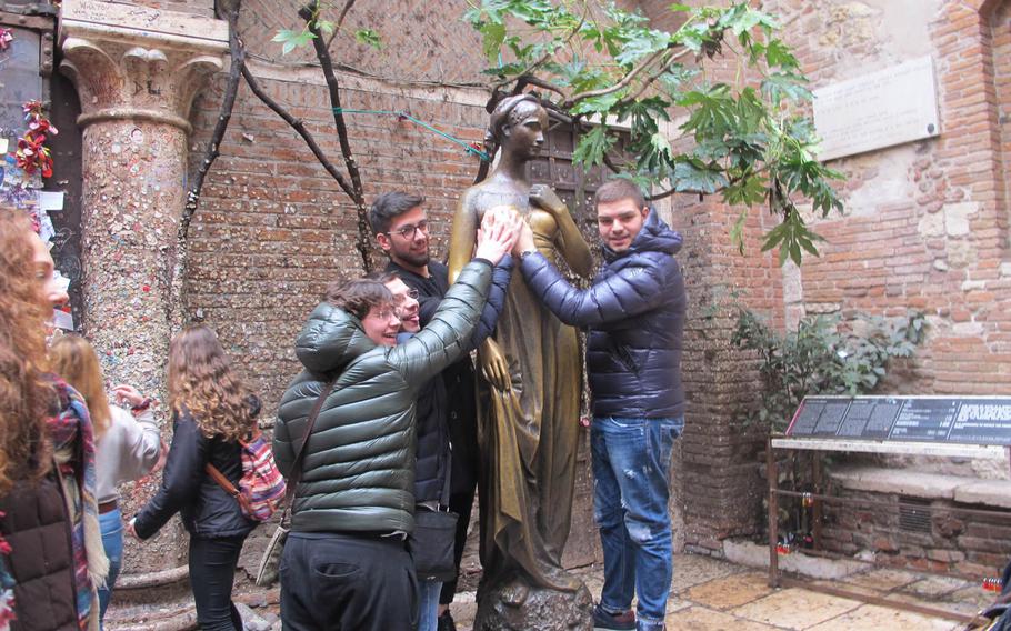 Some say the tradition of touching the statue of Juliet should be discontinued because it is disrespectful to the 13-year-old tragic heroine and to women in general.