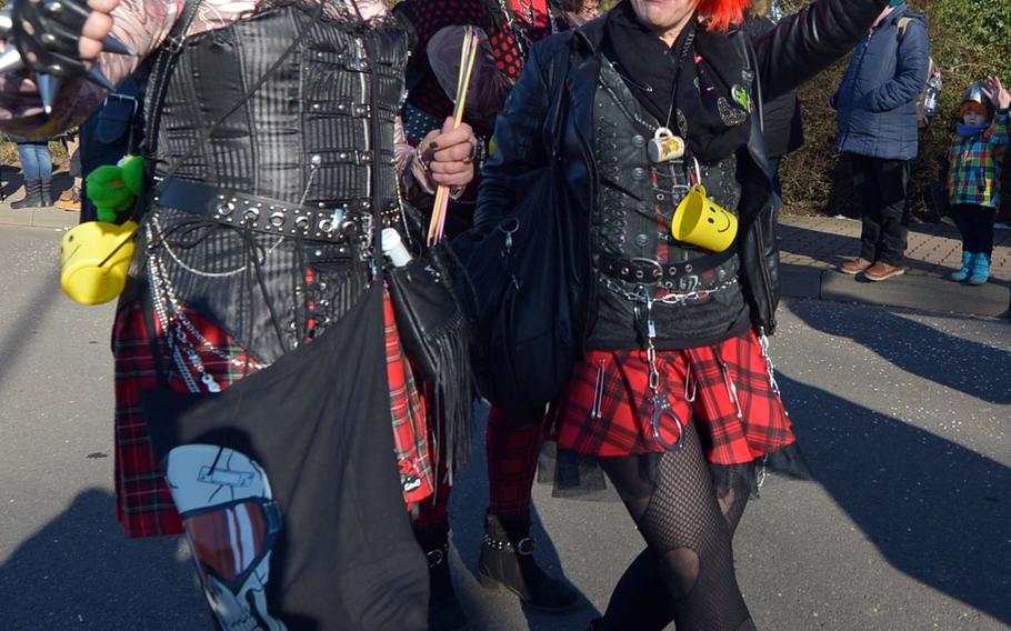 There were lots of interesting, colorful costumes at the carnival parade in Ramstein-Miesenbach, Germany, Tuesday, Feb. 13, 2018.