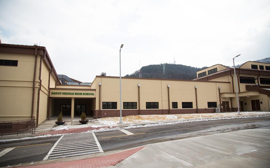 Daegu Middle High School at Camp Walker, South Korea, is pictured on Friday, March 9, 2018.