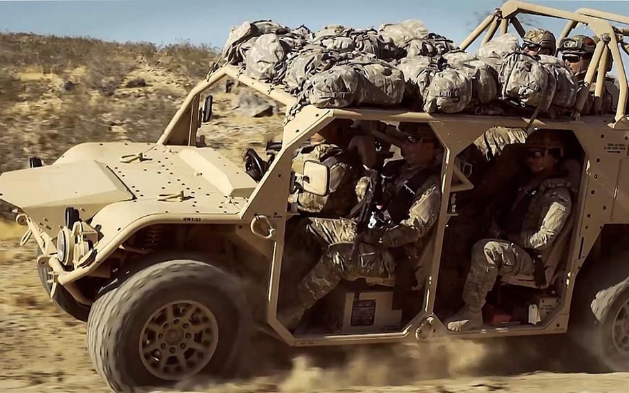 The 173rd Airborne Brigade is scheduled to receive the Ground Mobility Vehicle, based on the Flyer Advanced Light Strike Vehicle, sometime next year. 