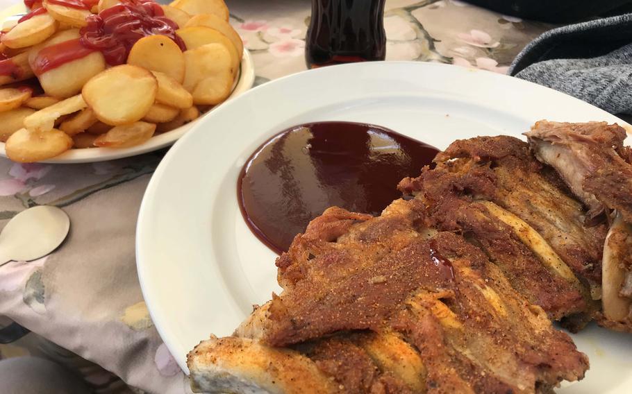 The home fries and ribs are something special at Hakim's Imbiss and Steak House in Heidelberg, Germany.
