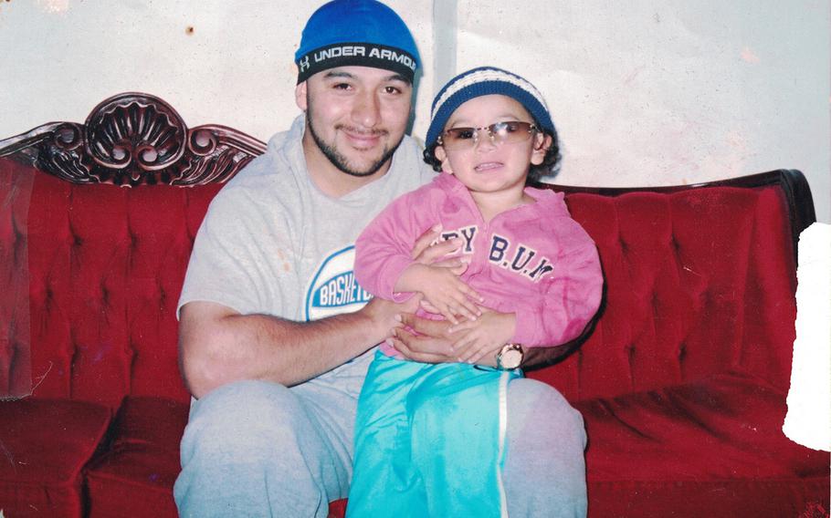 Cuauhtemoc "Temo" Juarez and his eldest daughter Pamela, reunited in 2002 after his extended deployment in Iraq during which she learned to walk. His wife of 20 years, Alejandra Juarez, was deported. Pamela made appearances this year to help her mother fight deportation. 