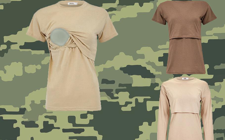 Airmen are now authorized to purchase and wear a long- or short-sleeved breastfeeding T-shirt with their utility uniform.