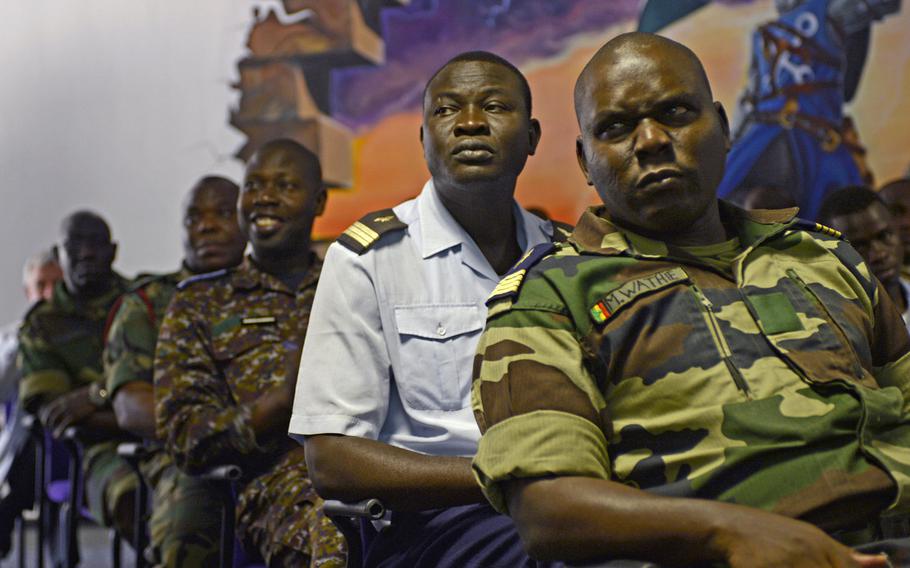 Servicemembers from seven African countries participate in the African Partnership flight at Ramstein Air Base, Germany, Tuesday, Aug. 7, 2018. The weeklong engagement is designed to build relationships and focus on force development.