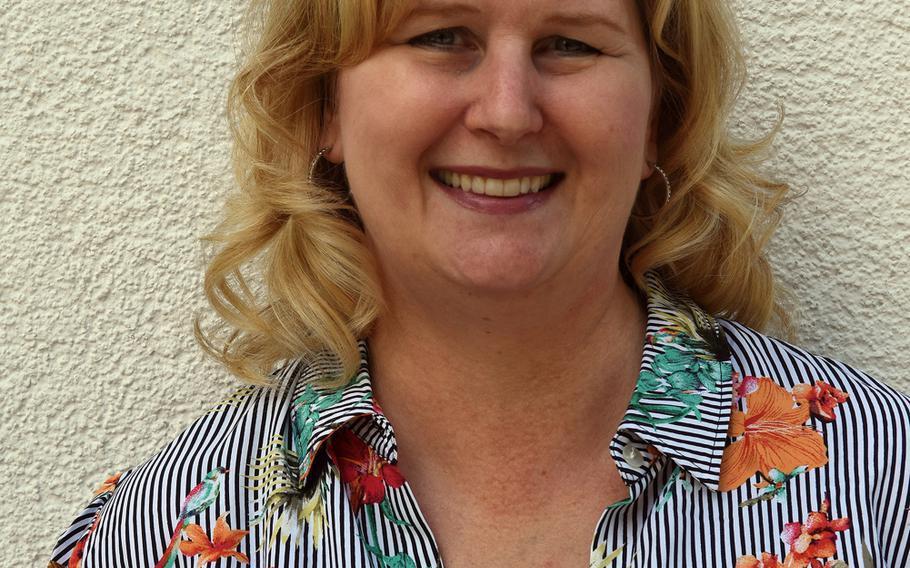 Sandra Whitaker, principal of Wiesbaden High School, Germany.