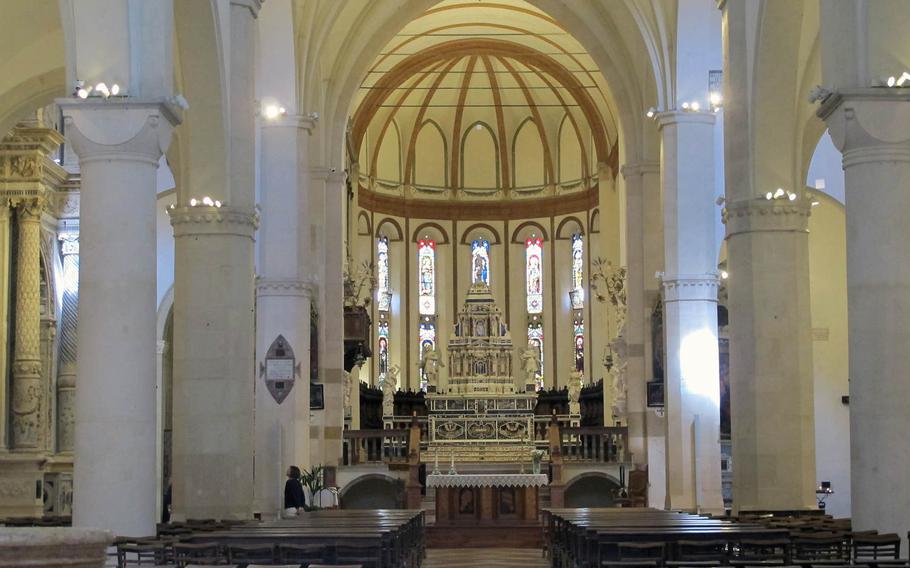The Chiesa di Santa Corona in Vicenza, Italy, is a municipal museum open most days of the week. Mass is celebrated there at 5:30 p.m. on Saturdays.