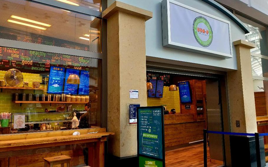 Health-food eatery Bun-D is located just around the corner from the main food court at the Kaiserslautern Military Community Center on Ramstein Air Base, Germany.