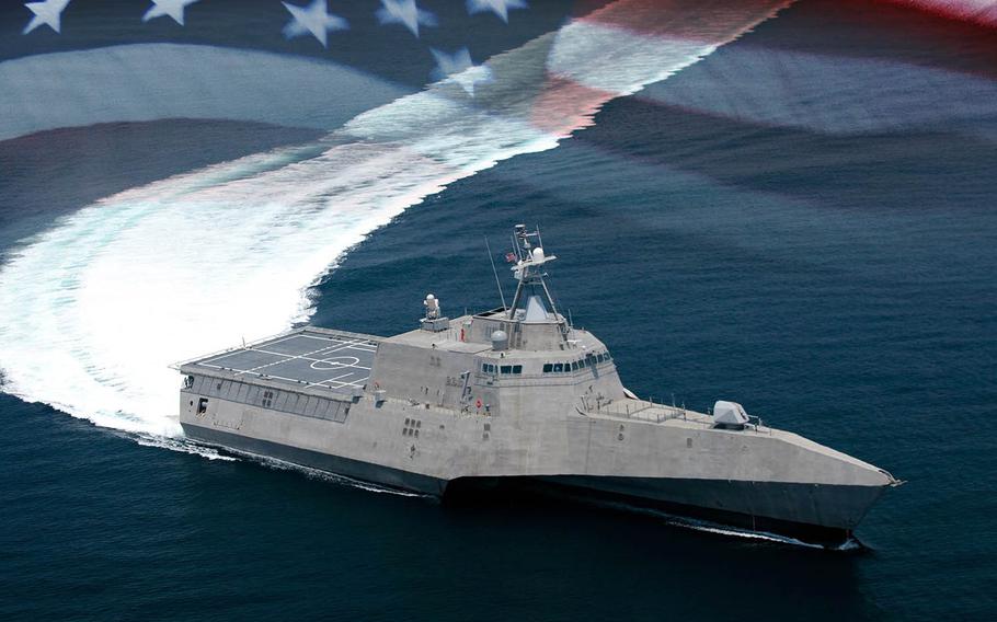 A Navy illustration of the littoral combat ship USS Kansas City.