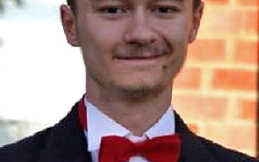 Matthew Strasbaugh, 18, the son of a airman who went missing and was found dead by British police at RAF Lakenheath, England, on Saturday, Nov. 17, 2018.