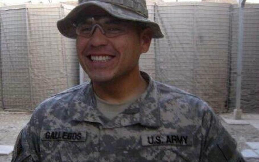 Staff Sgt. Justin Gallegos' posthumous Silver Star will be upgraded to a Distinguished Service Cross, the nation's second highest award for valor, during a ceremony at Joint Base Elmendorf-Richardson, Alaska, Saturday, Dec. 15, 2018.