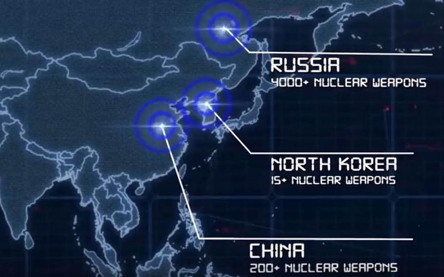U.S. Forces Japan said Friday, Jan. 18, 2019, that it planned to edit an online video to clarify that North Korea is not recognized as a nuclear state.