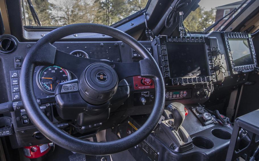 The Joint Light Tactical Vehicle is showcased to 2nd Marine Logistics Group on Camp Lejeune N.C., Mar 7, 2018.