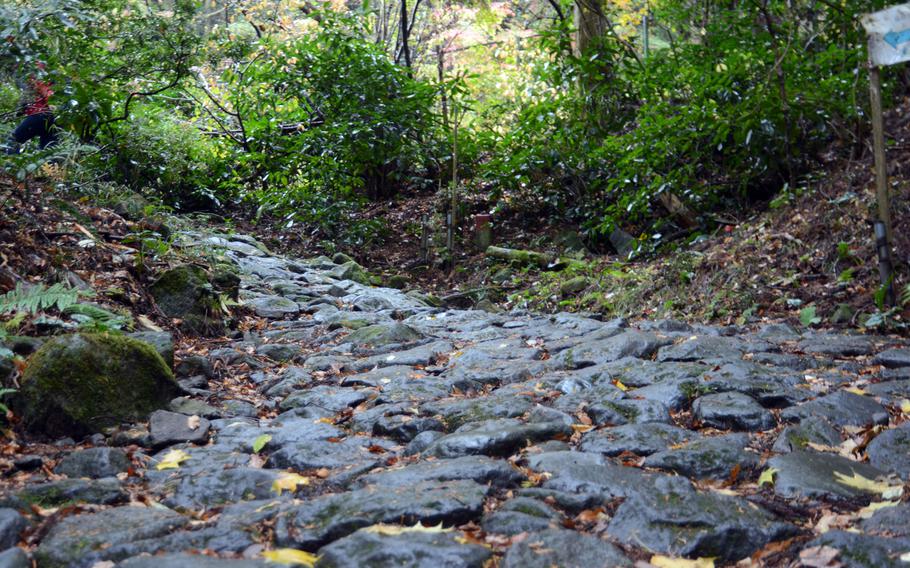 Portions of the original stone-paved path that formed the Old Tokaido Road still exist today.