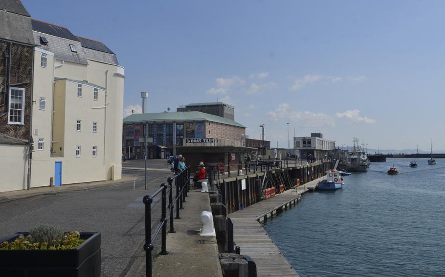 Modern day photo of a D-Day embarkation point at Weymouth harbor in Dorset, England, May 12, 2019. British and American troops, personnel from Australia, Belgium, Canada, Czechoslovakia, France, Greece, the Netherlands, New Zealand, Norway and Poland all took part in the Normandy landings.