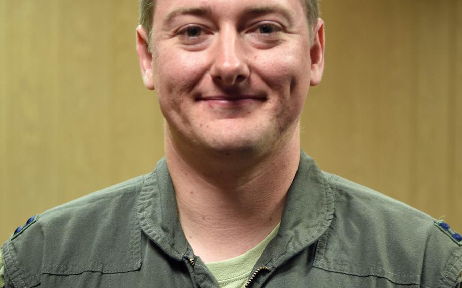 Air Force Capt. Ryan Statler, C-130J pilot with the 37th Airlift Squadron out of Ramstein Air Base, Germany.