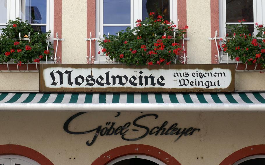 Cochem and Moselle River valley is know for its vineyards and the wine produced there. Many shops in town sell the local products.