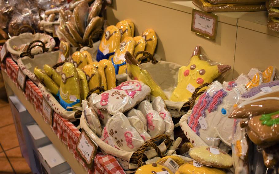 Visitors can skip the nominal fee at the adjacent gingerbread factory and apply those savings to the impressive array of gingerbread treats in the gift shop at Le Palais du Pain d'Epices in Gertwiller, France.