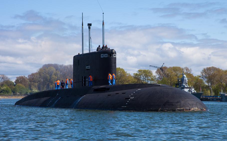 The Russian Baltic Fleet submarine Dmitrov is put to sea to conduct tactical exercises July 2018. Russia represents one of the biggest threats to U.S. vital interests, says a report published Oct. 30, 2019 by the conservative Heritage Foundation.