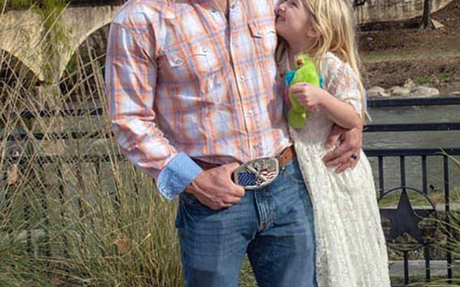 Chief Warrant Officer 2 David C. Knadle, shown here with his daughter, Starling, died while on a mission in Afghanistan on Nov. 20, 2019.