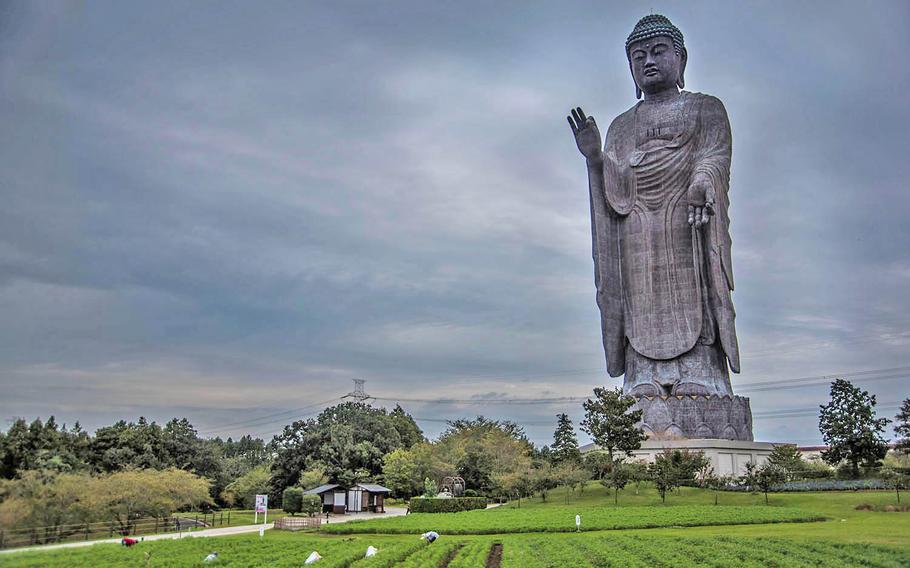 The Ushiku Daibutsu in Tsukuba, Japan, was built in 1993 to commemorate the birth of Shinran, founder of the Jodo Shinshu sect of Buddhism.