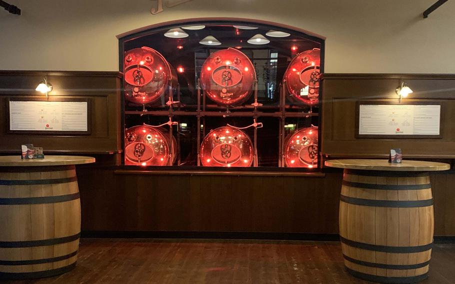 The entrance of the Pilsner Urquell brewery in Pilsen, Czech Republic. Pilsner beer has been brewed here since 1842.