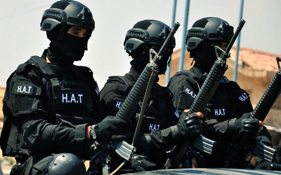 Anti-terrorism commandos of the Syrian Democratic Forces are shown here in an undated photo the SDF Coordination and Military Operations Center posted to Twitter on Monday, April 13, 2020.